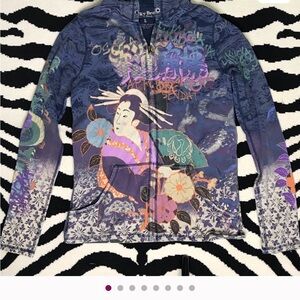 Lucky Brand Asian Inspired Geisha Hoodie